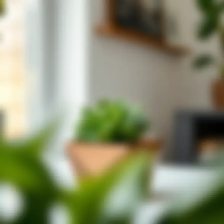 Modern geometric metal plant pot showcasing a succulent