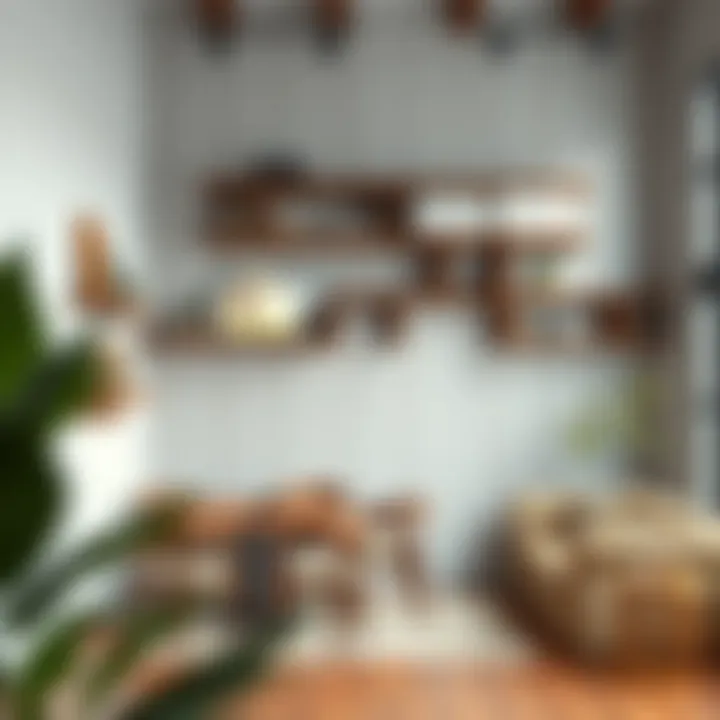 Enhancing Spaces with Wood Shelves Beautifully designed interior featuring wood wall shelves