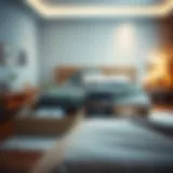 Stylish bed with integrated storage drawers