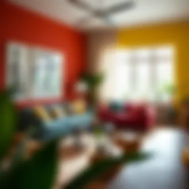 Vibrant Eclectic Space Eclectic living room featuring bold colors and unique decor pieces