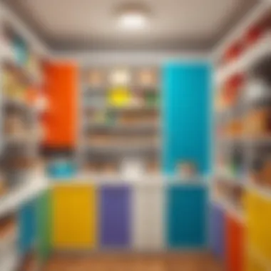 Color-Coded Organization for Quick Access Color-coded pantry organization system