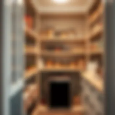 Stylish Shelves for Enhanced Organization Stylish pantry shelves filled with organized containers