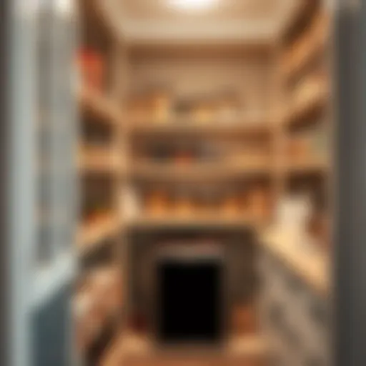 Stylish Shelves for Enhanced Organization Stylish pantry shelves filled with organized containers