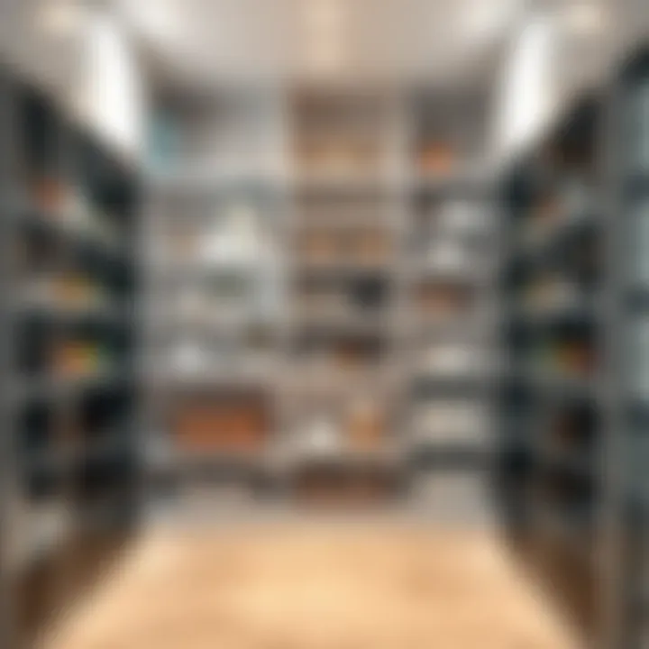 Efficient pantry organization with modular shelving