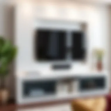 Functional Wall TV Unit with Custom Storage Functional wall TV unit with customizable storage solutions