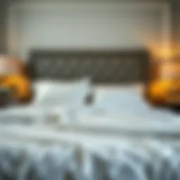 Luxurious king size sheet set on a deep mattress