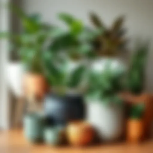 Variety of Large Indoor Plant Pots Diverse collection of large indoor plant pots in various styles