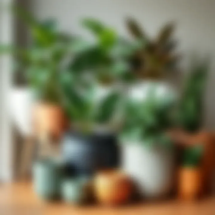 Variety of Large Indoor Plant Pots Diverse collection of large indoor plant pots in various styles