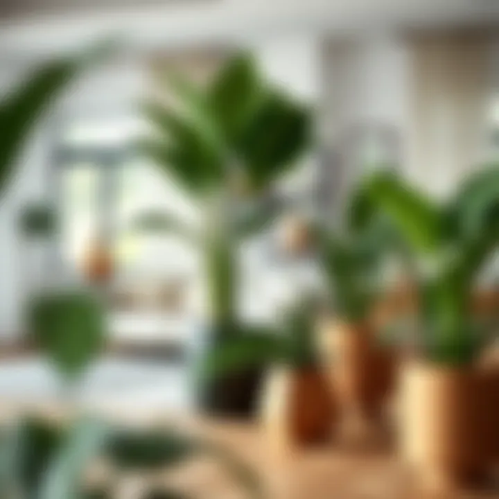 Strategic Placement of Large Indoor Pots Strategic placement of large pots in a spacious living room