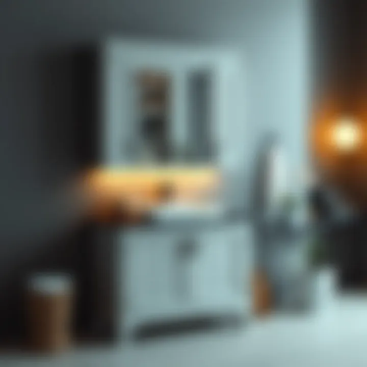 Elegant Bathroom Storage Cabinet Design Elegant bathroom storage cabinet showcasing modern design