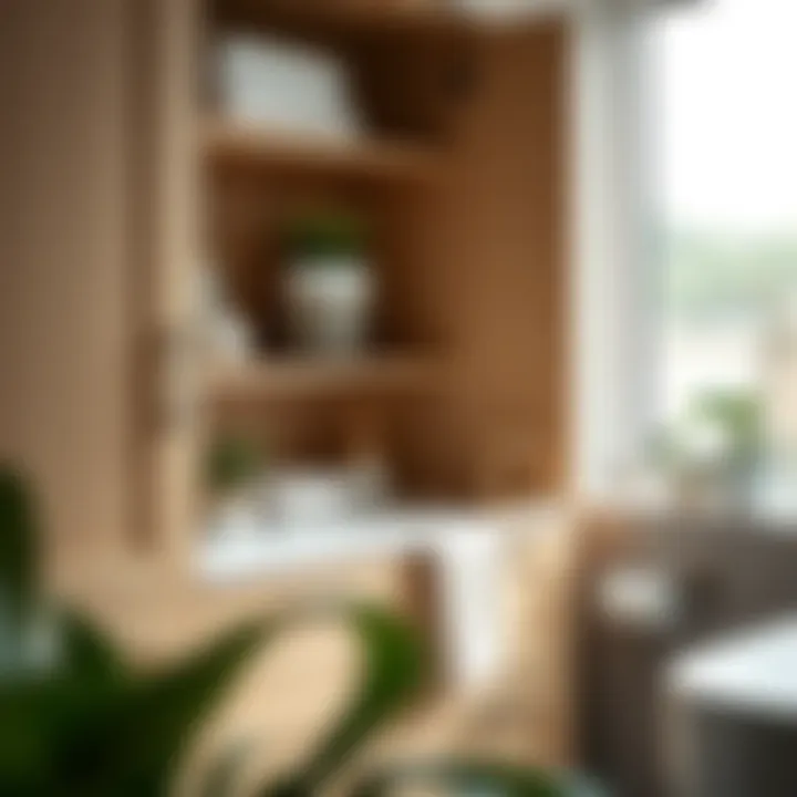 Innovative Shelf Organization Techniques Innovative shelf organization in a stylish bathroom cabinet