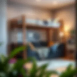 Stylish bunk bed with integrated daybed for modern interiors