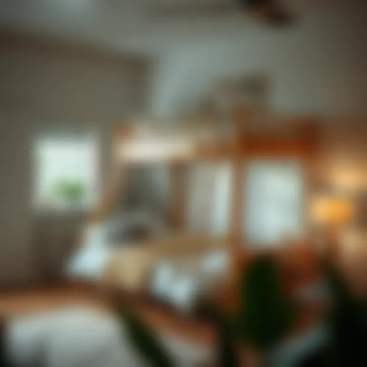 Cozy room showcasing multifunctional bunk bed with daybed