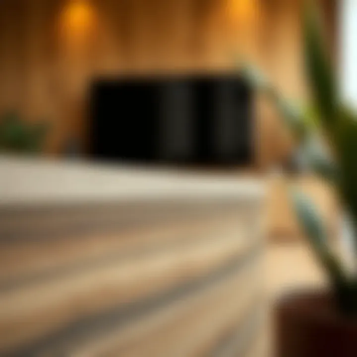 Close-up of sustainable materials used in furniture design