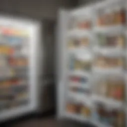 Organized refrigerator showcasing can organizers in use
