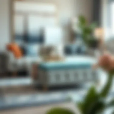 Stylish Ottoman Complements Modern Decor Contemporary ottoman paired with a chic sofa