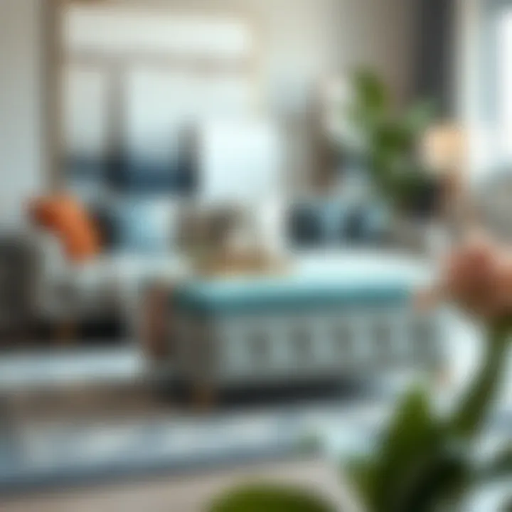 Stylish Ottoman Complements Modern Decor Contemporary ottoman paired with a chic sofa