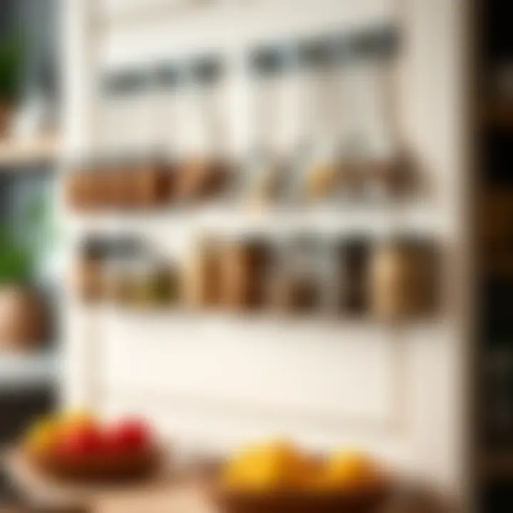 Innovative Spice Holder Designs Various types of over the door spice holders showcasing innovative designs