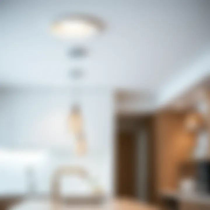 Recessed Lighting for a Sleek Kitchen Aesthetic Recessed lighting fixtures integrated into a minimalist kitchen