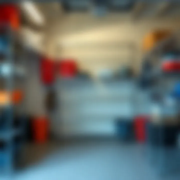 Efficient Garage Storage Using Rubbermaid Shelving Rubbermaid wire shelving displayed in a garage for storage solutions
