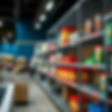 Versatile Retail Display with Rubbermaid Shelving Rubbermaid wire shelving used in a retail environment for product display