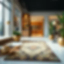 Elegant entrance mat enhancing shop aesthetics