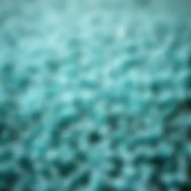 Texture of Teal Shag Carpet Close-up of the texture of teal shag carpet