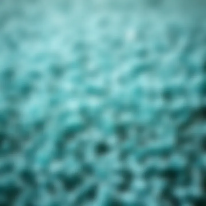 Texture of Teal Shag Carpet Close-up of the texture of teal shag carpet