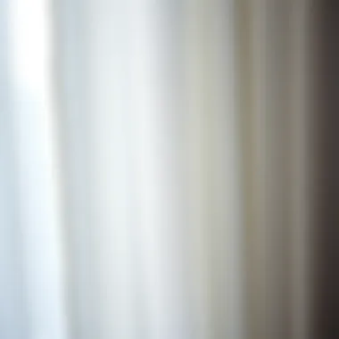 Close-up of white silver curtain fabric texture