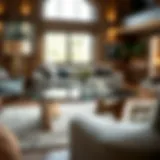 Elegant Glass Coffee Table in Modern Setting Elegant glass coffee table set in a modern living room