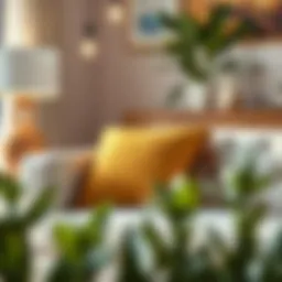 Elegant olive decorative pillow on a modern sofa