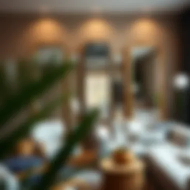 Artistic Arrangement of Long Wall Mirrors Artistic arrangement of long wall mirrors in a creative space