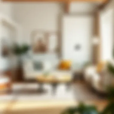 A beautifully arranged living space with a 22 inch seat cushion as a focal point