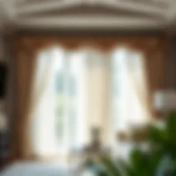 Elegant double curtain track installation showcasing layered window treatments