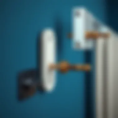 Materials for Double Curtain Track Wall Mounts Close-up of various materials used for double curtain tracks