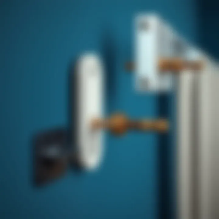 Materials for Double Curtain Track Wall Mounts Close-up of various materials used for double curtain tracks