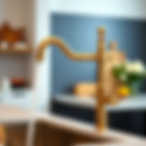 Modern Brass Faucet Design Stylish brass kitchen faucet with modern design