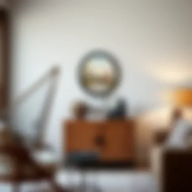 Stylish Wood Design: Mini Buffet Cabinet with Decor Stylish wood mini buffet cabinet with decorative items