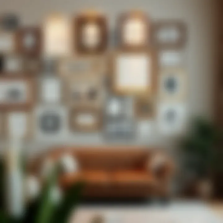 Gallery Wall Arrangement Gallery wall arrangement with various frame styles