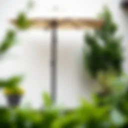 Elegant garden umbrella stand showcasing stylish design