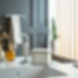 Sophisticated Design: A Modern Bathroom Washcloth Holder Elegant washcloth holder in a modern bathroom setting