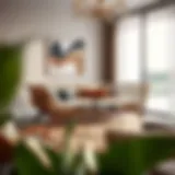 Elegant rattan daybed in a modern living space