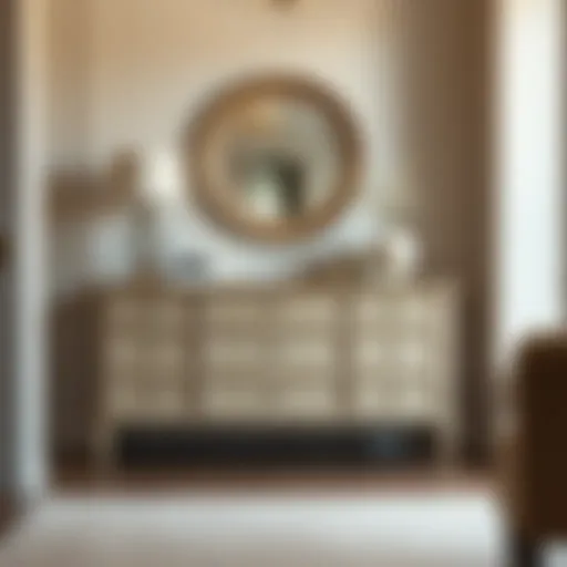 Elegant low dresser with decorative accents