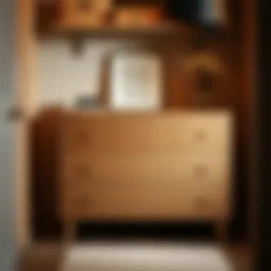 Low dresser highlighting various material options