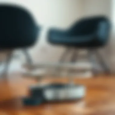 Close-up view of a well-maintained metal footrest