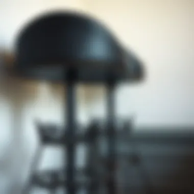 Aesthetic appeal of a vintage bar stool featuring ornate metal footrests