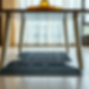 Aesthetic Versatility Underfoot Different styles of plastic mats under contemporary dining tables