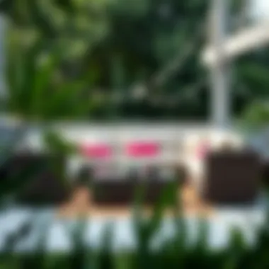 Luxurious Outdoor Couch Set Luxurious outdoor couch set with vibrant cushions