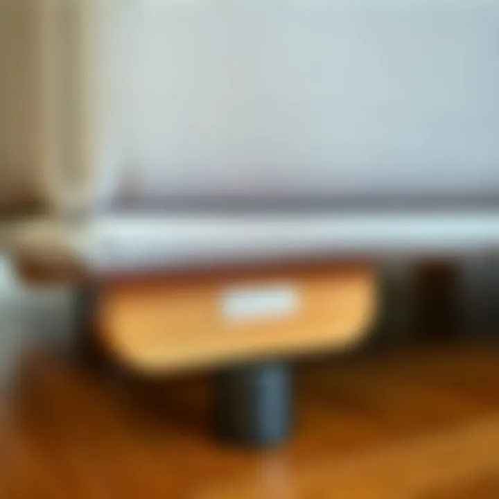 Enhanced Stability with Adjustable Metal Feet Adjustable metal feet enhancing furniture stability