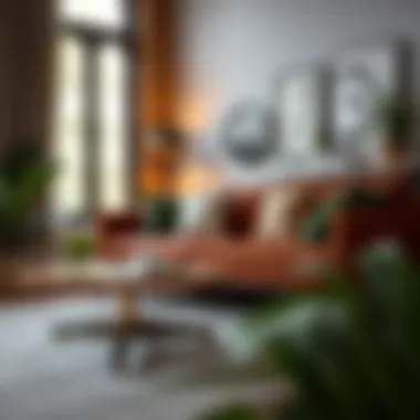 Installation of Adjustable Metal Feet in Stylish Interiors Installation of adjustable metal feet in a stylish living room